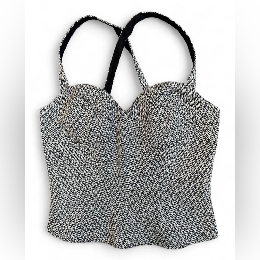 Vintage Cache black and white corset top